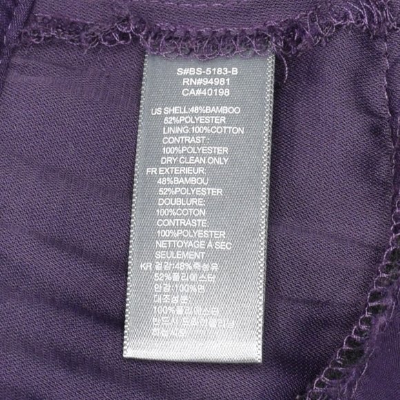 Forever 21 Ruffle Zipper Asymmetrical Mini Evening Cocktail Skirt Purple Black M - Picture 8 of 9